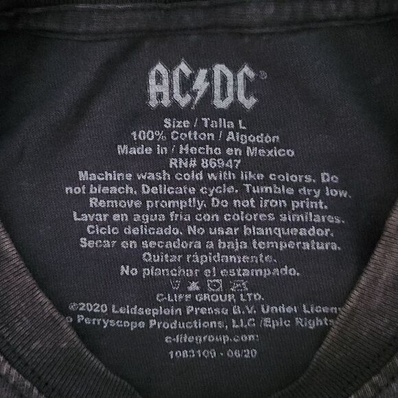 AC/DC Crop Top Shirt Glitter L - Picture 3 of 3